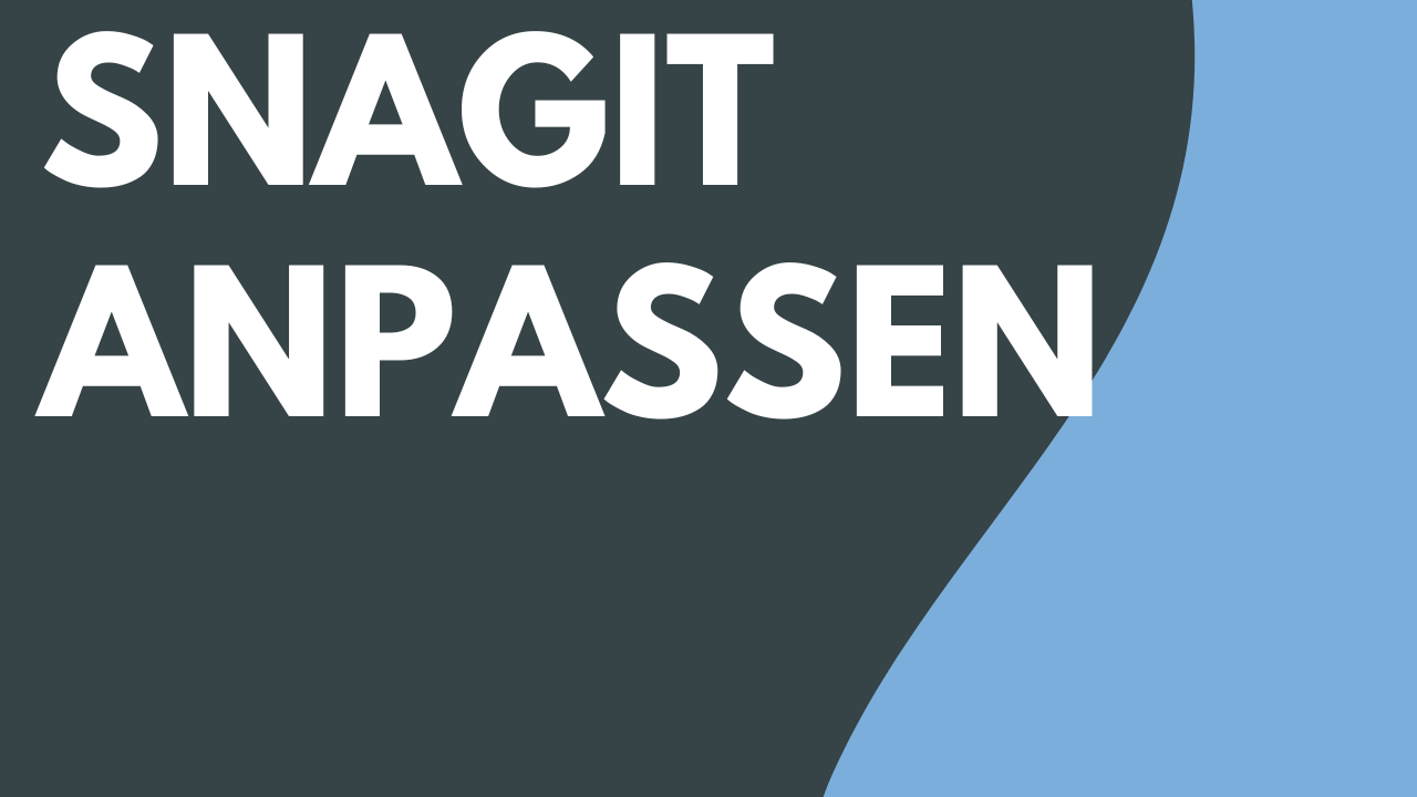 Snagit anpassen