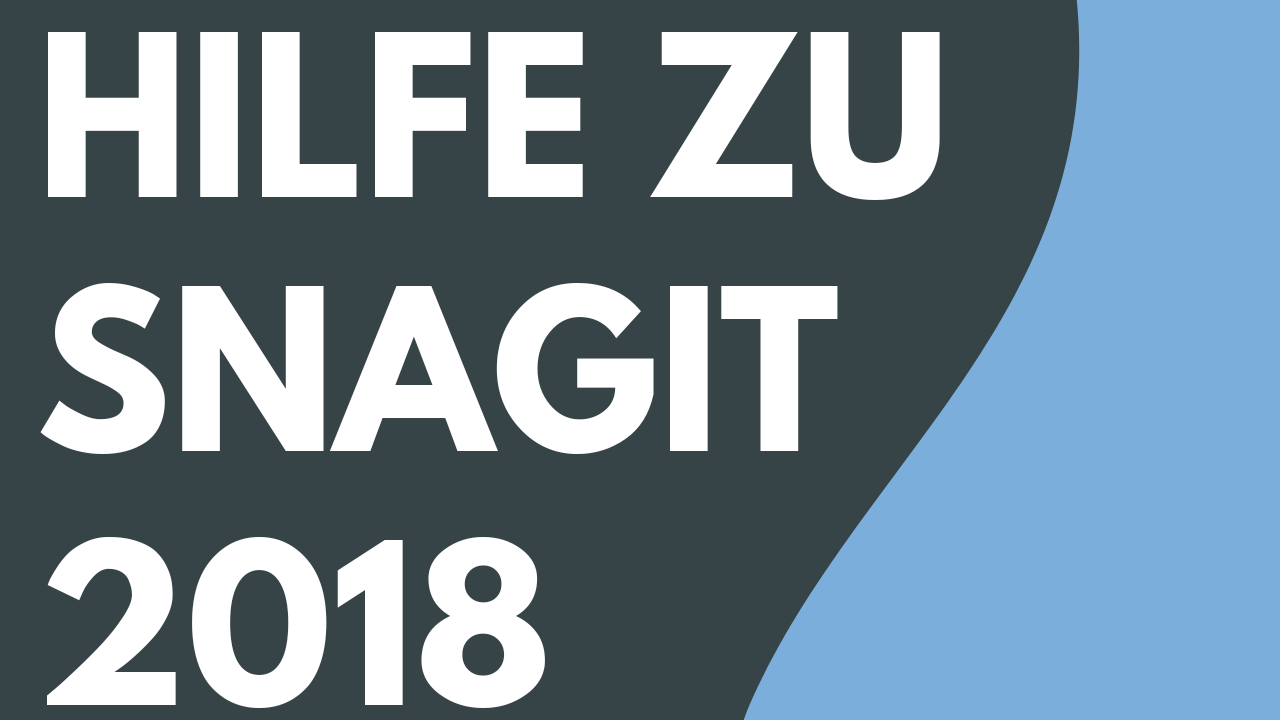 Hilfe zu Snagit 2018 – PDF-Datei