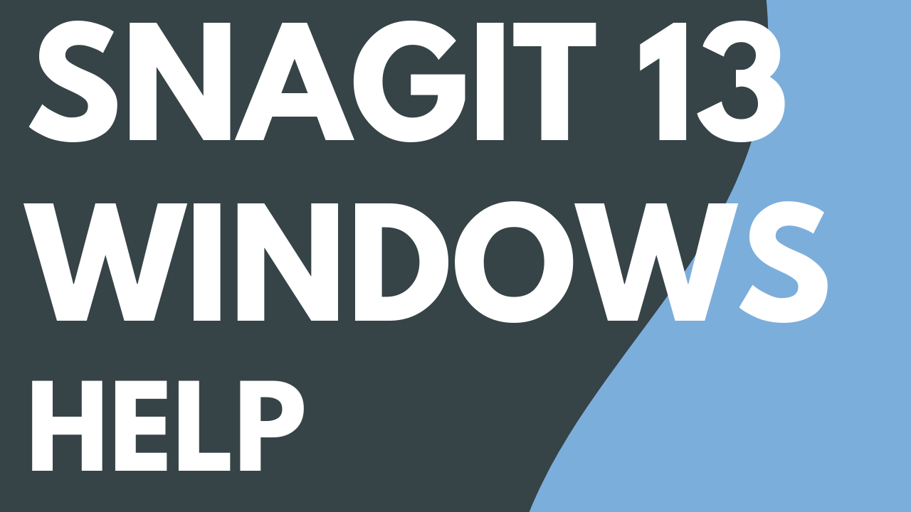 Snagit 13 Windows Help thumbnail