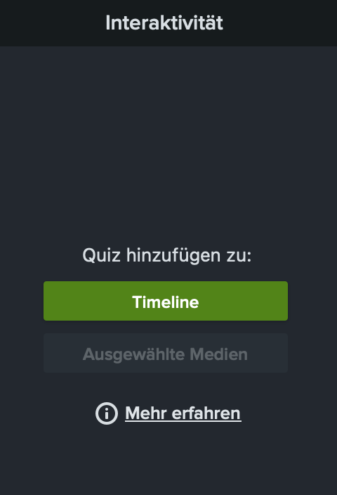 Quiz anlegen in Camtasia: Eigenschaften mit Fragen und Antworten