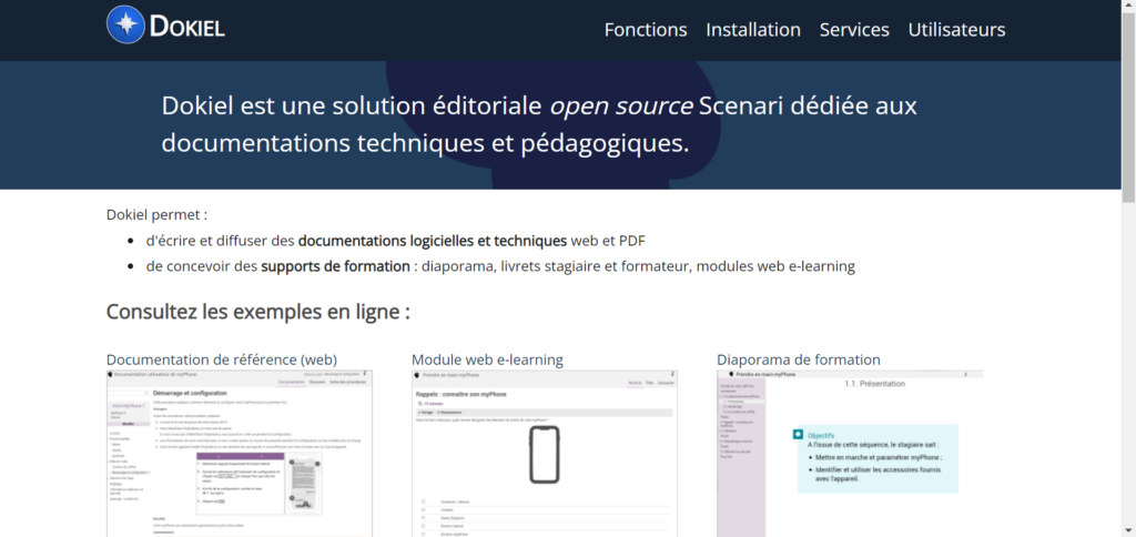 Dokiel est un outil efficace pour rédiger une documentation technique.