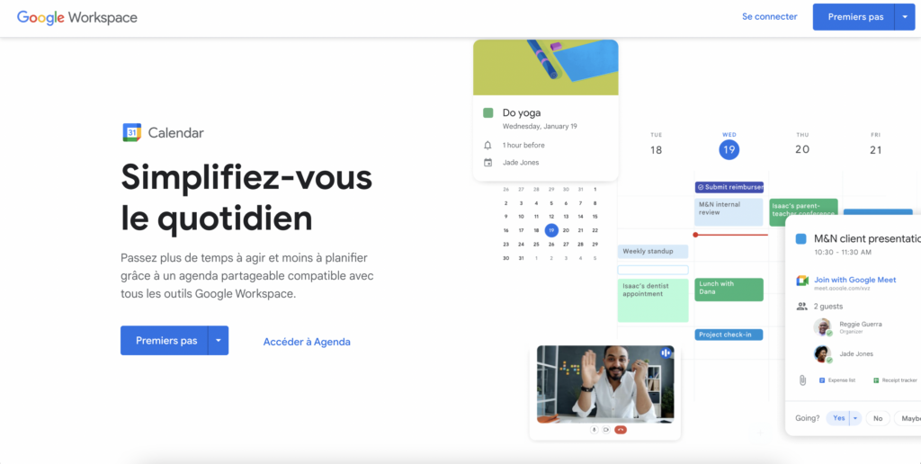 Google Agenda est un logiciel de travail hybride.