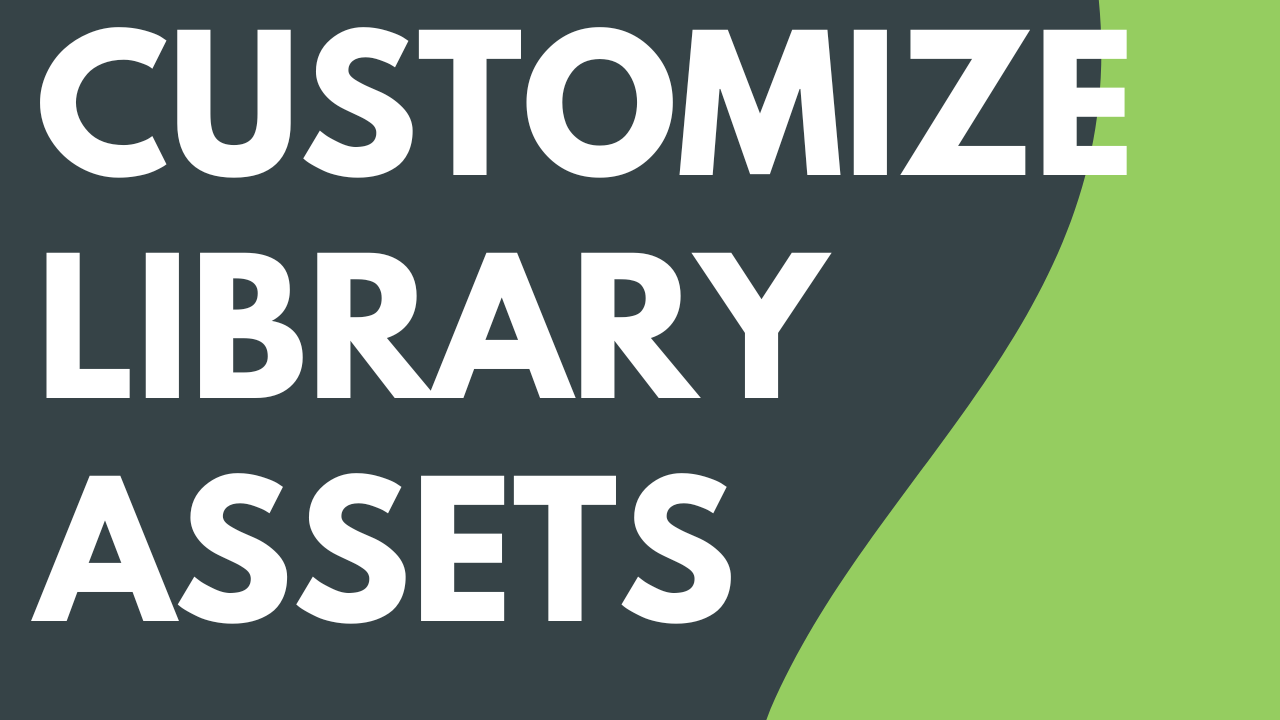 Bibliotheks-Assets anpassen
