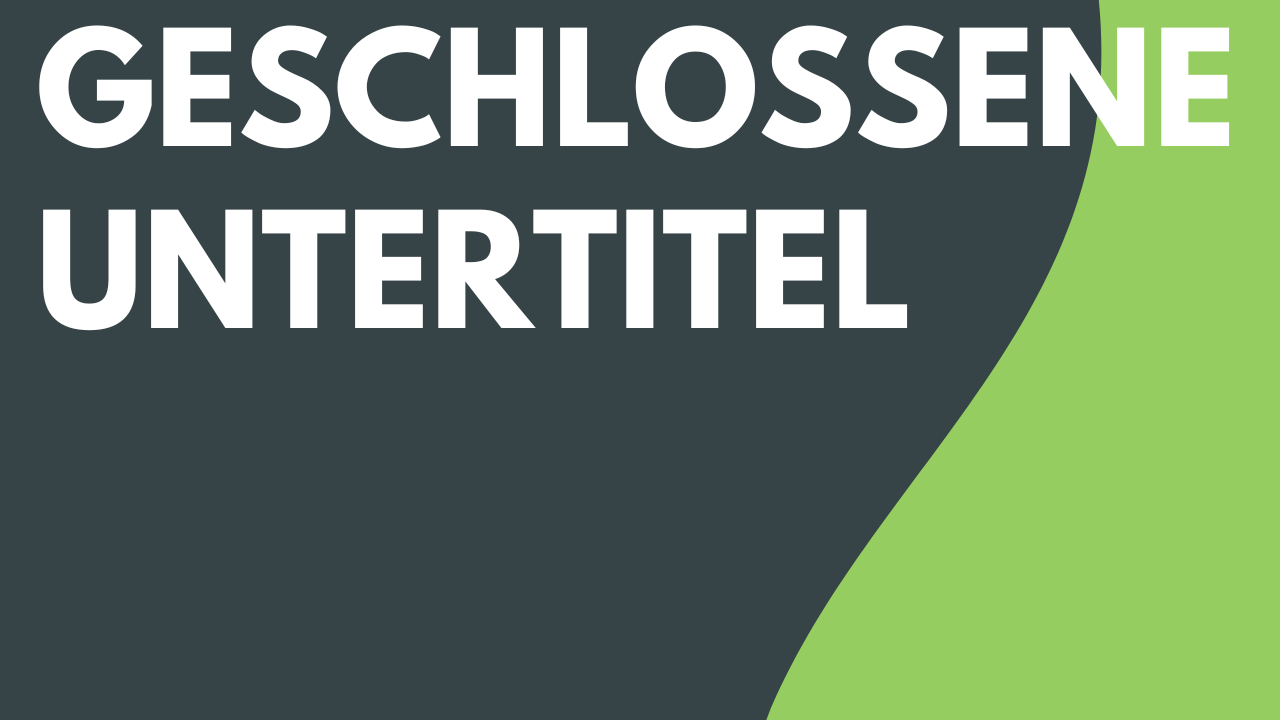 Geschlossene Untertitel zu einem Video hinzufügen