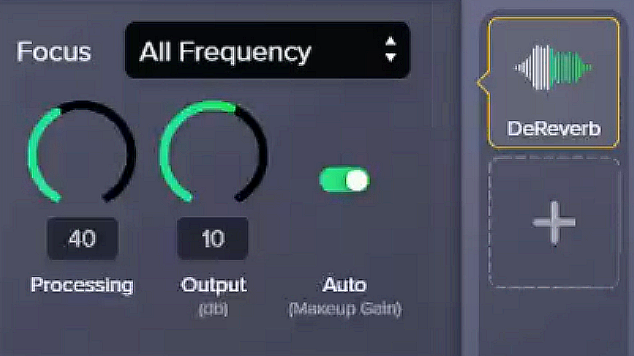 Audioeffekt „Remove Reverb“