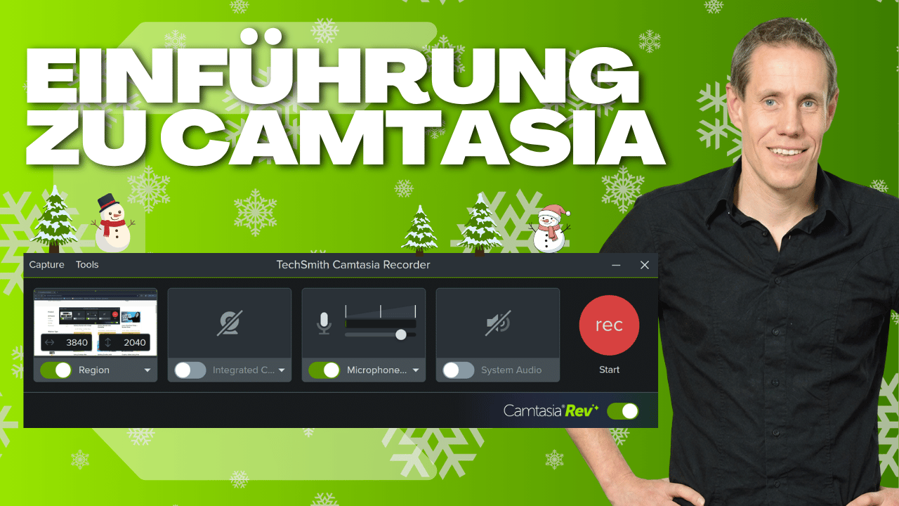 Ihr erstes Video – Einführung zu Camtasia